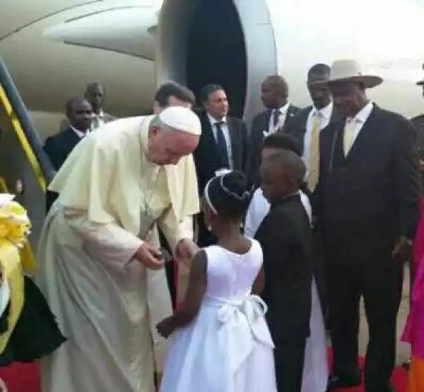 Photos Of Pope Francis As He Arrives Uganda